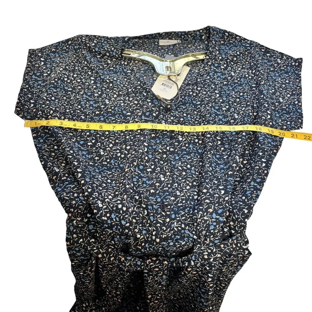Kaffe floral Print Jumpsuit With Short Sleeves & Belted Waist Size UK 42 = US 14 - Picture 10 of 13